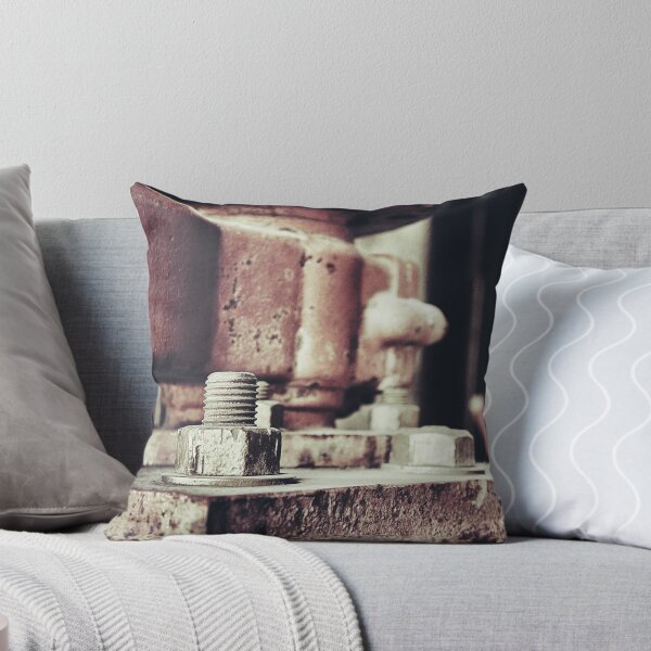 Item preview, Antique Worn Red Railroad Machinery - Vintage Industrial Wall Art Print designed and sold by FraireDesign.