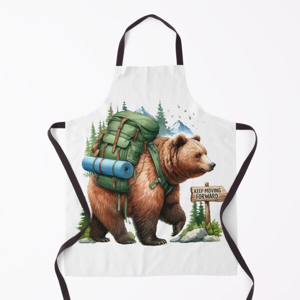 Aperçu de l'œuvre Continuez à avancer Aventure amusante de randonnée en plein air avec un grizzli créée et vendue par clarkfraser.