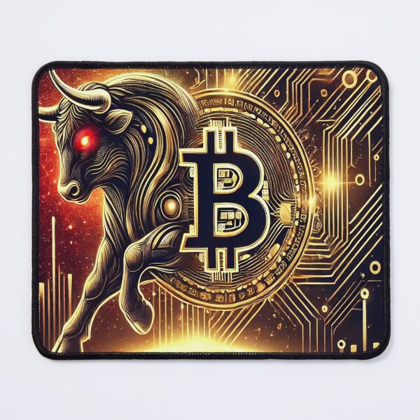 Item preview, Bitcoin Bull & Blockchain Universe - Futuristic Crypto Ar designed and sold by photoparadise22.