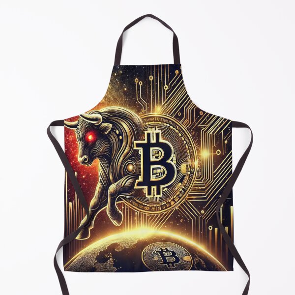 Item preview, Bitcoin Bull & Blockchain Universe - Futuristic Crypto Ar designed and sold by photoparadise22.
