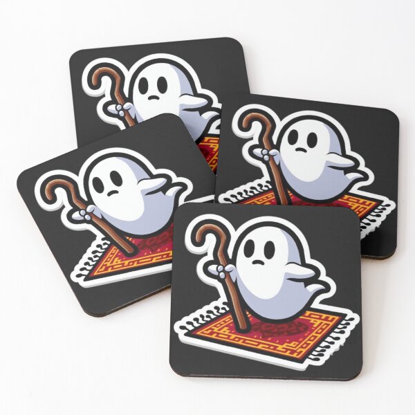 Item preview, Ghost with a stick and flying carpet. designed and sold by Shubatdesigns.
