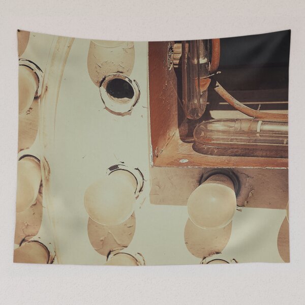 Item preview, Rusty Marquee Sign Close-Up - Vintage Modern Cream and Orange Wall Art designed and sold by FraireDesign.
