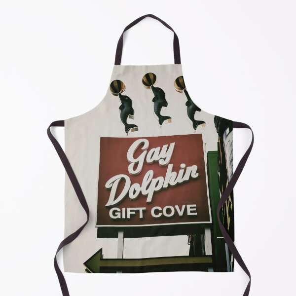 Item preview, Gay Dolphin Gift Cove Sign - Vintage Roadside Americana Art Print designed and sold by FraireDesign.