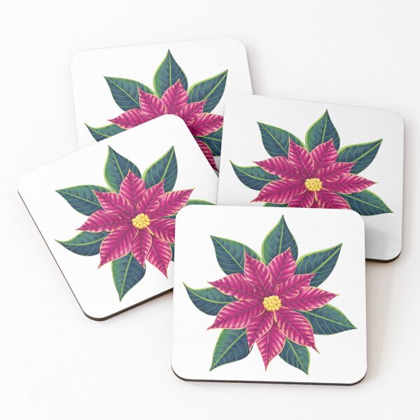Item preview, Poinsettia Christmas flower pink designed and sold by Kaushlydraw.