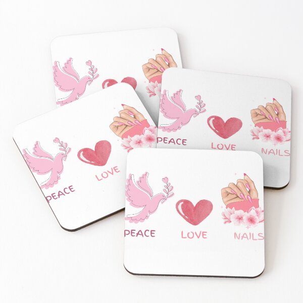 Item preview, Peace love Nails saying quote Nail technician Nail Lover artist designed and sold by Otmanestickers.