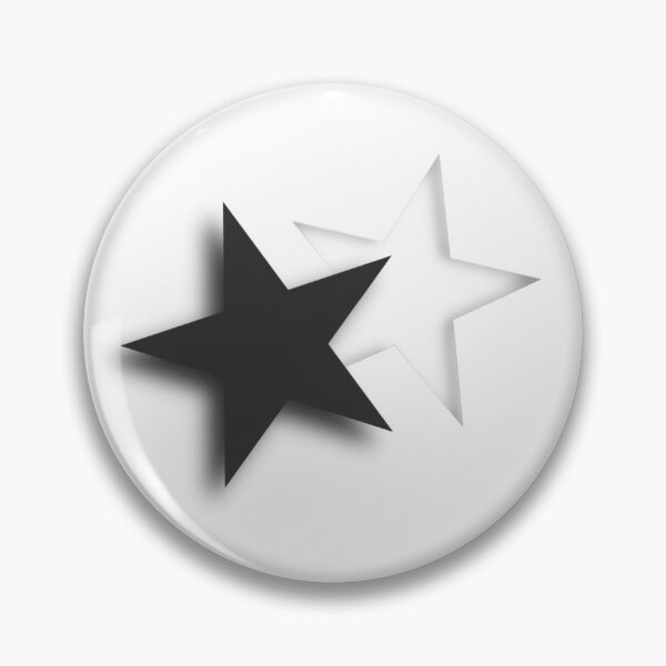 Item preview, 3D Star Cutout (Black) Button Badge designed and sold by moongazed.