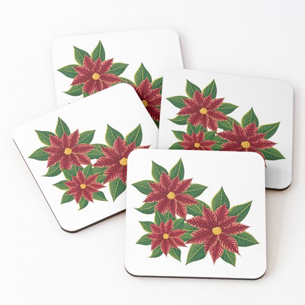 Item preview, Poinsettia Christmas flower bunch designed and sold by Kaushlydraw.