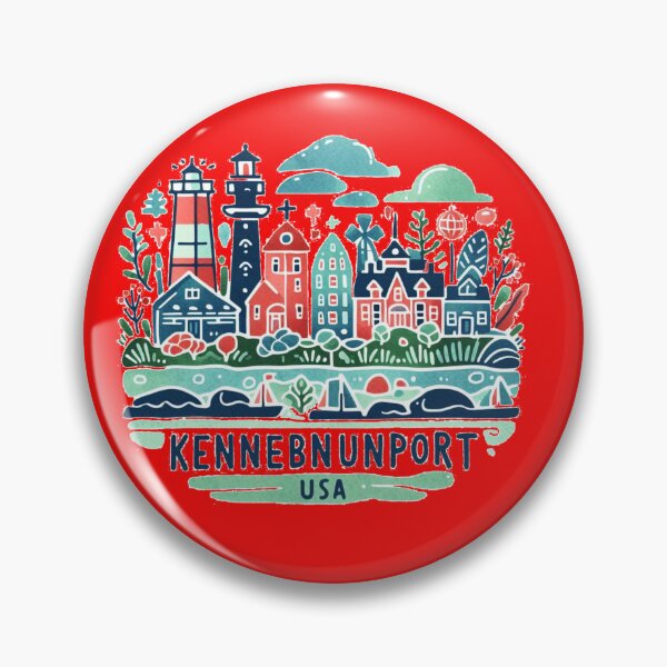 Item preview, Kennebunkport USA Minimalist Watercolor Sticker Design,  designed and sold by PaintMeWorld.