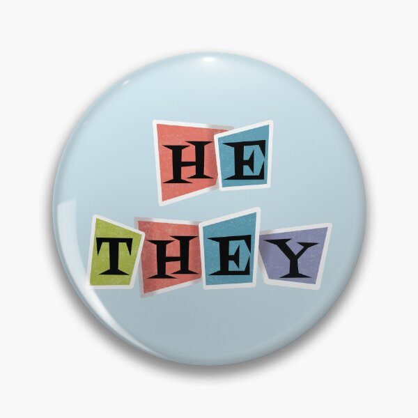 Item preview, Retro Pronouns He/They designed and sold by AstralAbraxas.