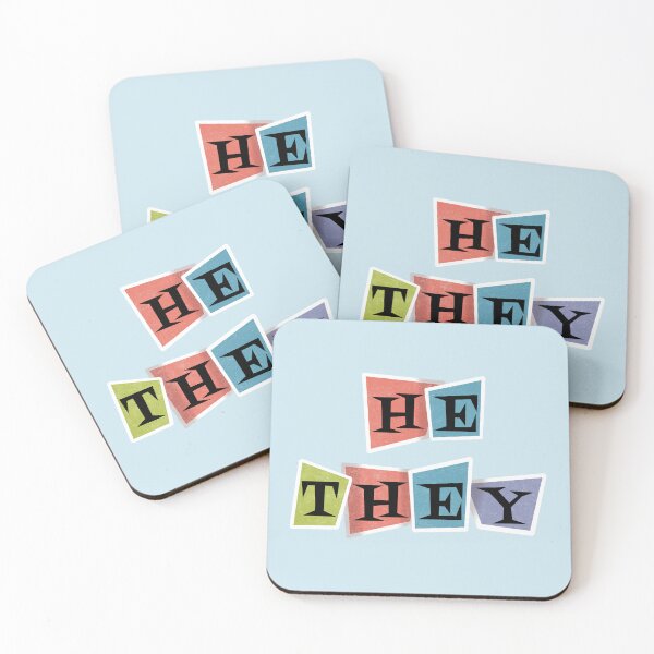 Item preview, Retro Pronouns He/They designed and sold by AstralAbraxas.