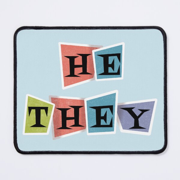 Item preview, Retro Pronouns He/They designed and sold by AstralAbraxas.