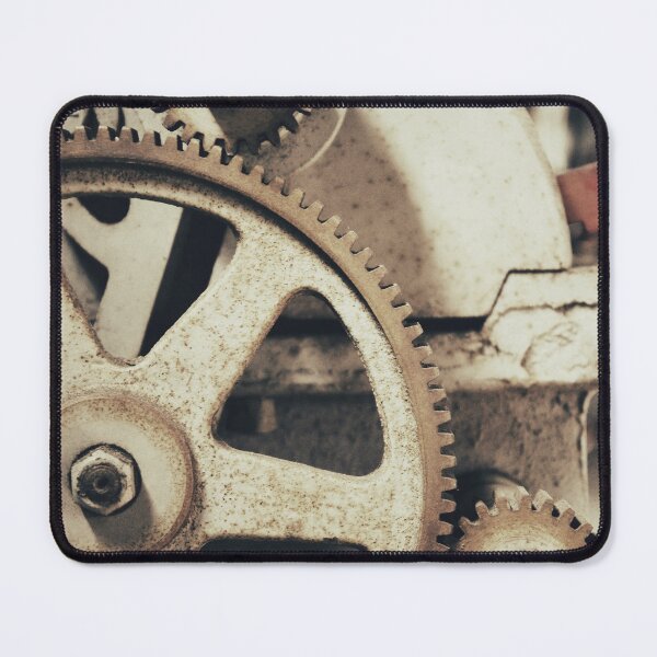 Item preview, Industrial Train Gears Close-Up - Vintage Modern Machinery Wall Art designed and sold by FraireDesign.