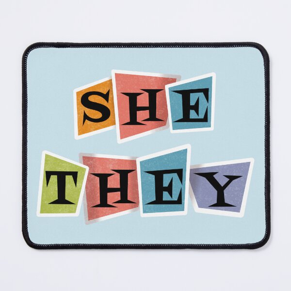 Item preview, Retro Pronouns She/They designed and sold by AstralAbraxas.