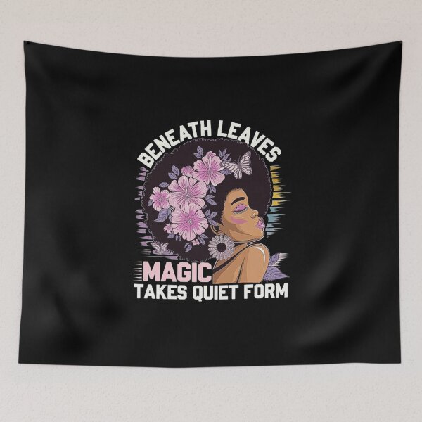 Item preview, Afro Beauty Blossoms: Flowers and Butterflies in Natural Magic designed and sold by love3617.