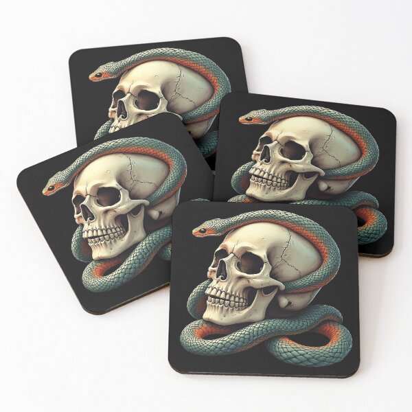 Item preview, Snake Around Skull Digital Art designed and sold by RobertHun.