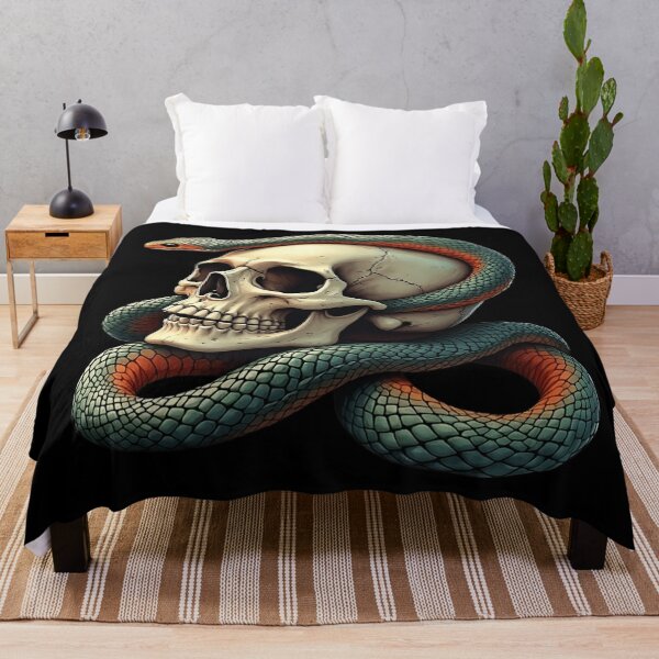 Item preview, Snake Around Skull Digital Art designed and sold by RobertHun.