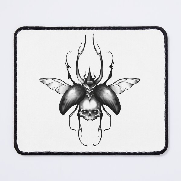 Item preview, Dark scarab beetle with skull designed and sold by BlackAcidArt.