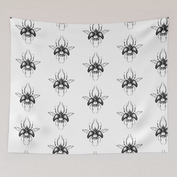 Item preview, Dark scarab beetle with skull designed and sold by BlackAcidArt.