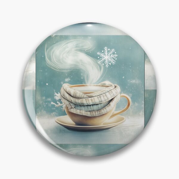 Item preview, Cozy Cup of Winter Warmth: Steaming Tea and Scarf  designed and sold by Desireehaz.