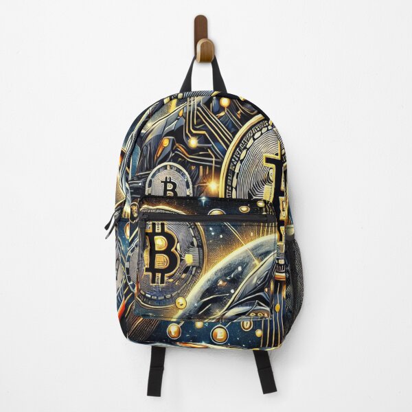 Item preview, Bitcoin Bull & Rocket to the Moon - Futuristic Crypto Art designed and sold by photoparadise22.