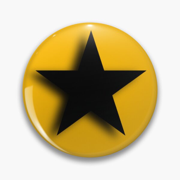 Item preview, Black & Yellow 3D Star Button Badge designed and sold by moongazed.