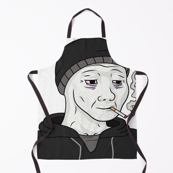 Item preview, Doomer Wojak smoking cigarette vector illustration designed and sold by ShopEasy9.
