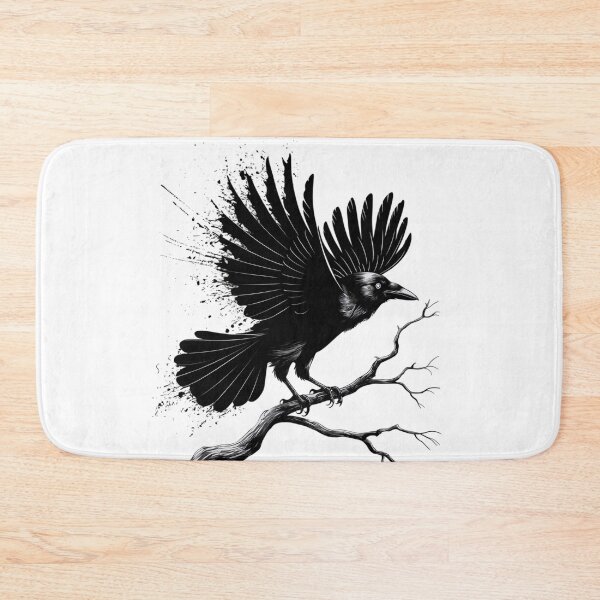 Item preview, Dark Raven on Branch Gothic Artwork designed and sold by ZetaDream.