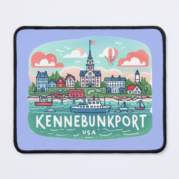 Item preview, Kennebunkport USA Minimalist Watercolor Sticker Design, designed and sold by PaintMeWorld.