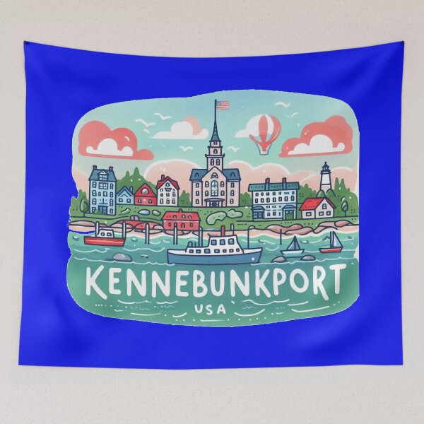Item preview,  Kennebunkport USA Minimalist Watercolor Sticker Design,  designed and sold by PaintMeWorld.