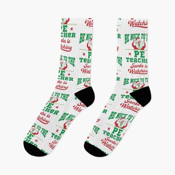 Item preview, Be Nice to the PE Teacher Santa Is Watching Cute Christmas Xmas Holiday designed and sold by jaygo.