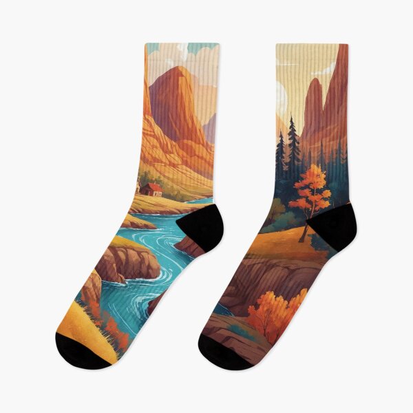 Item preview, Winding River Through Autumnal Hills designed and sold by REPTISLAV.