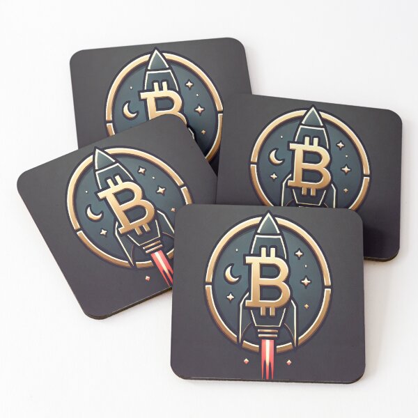 Artikelvorschau, Bitcoin zum Mond – Minimalistisches Krypto-Design entworfen und verkauft von photoparadise22.