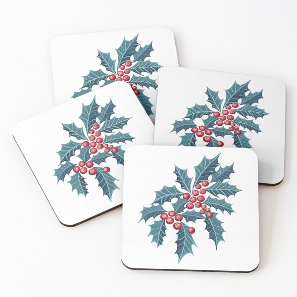 Item preview, Christmas holly and merry berry branch  designed and sold by Kaushlydraw.