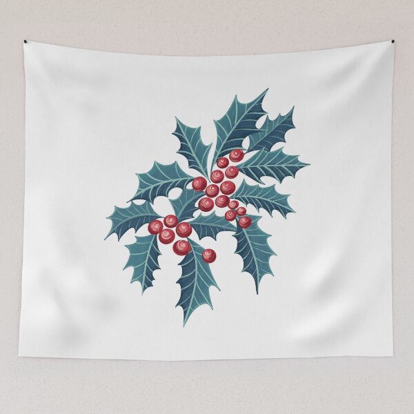 Item preview, Christmas holly and merry berry branch  designed and sold by Kaushlydraw.