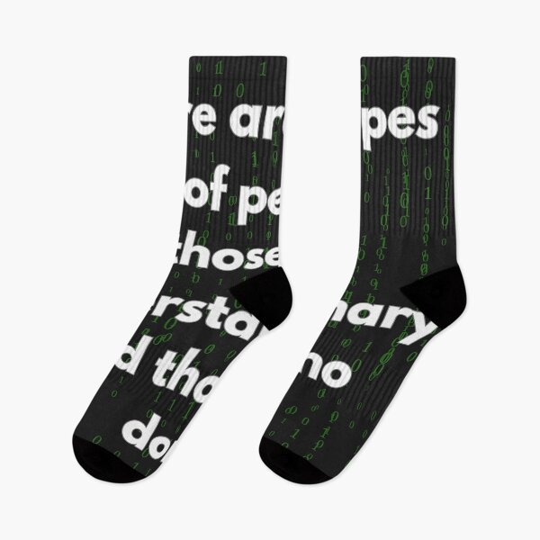 Item preview, Design with sarcastic quote from programmers: There are 2 types of people, those who understand binary and those who don't." designed and sold by StyleFused.