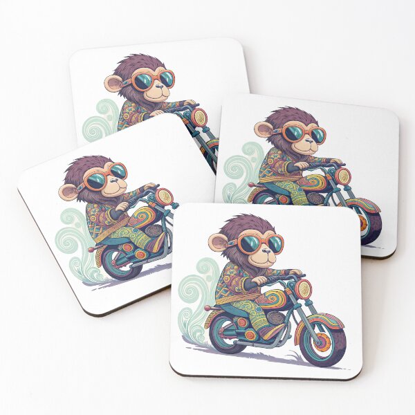 Item preview, T-Shirt Design Trending: CHIMP ON SCOOTER designed and sold by ForeverPrintsOK.