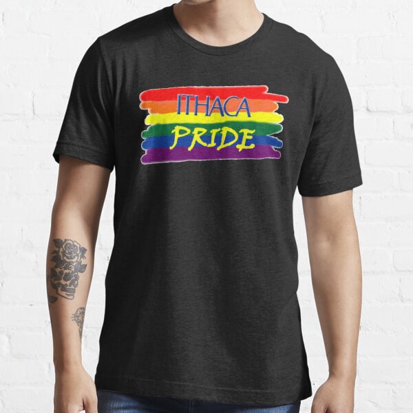 "Ithaca Gay Pride Ithaca New York LGBT Rainbow Flag Shirt" Tshirt