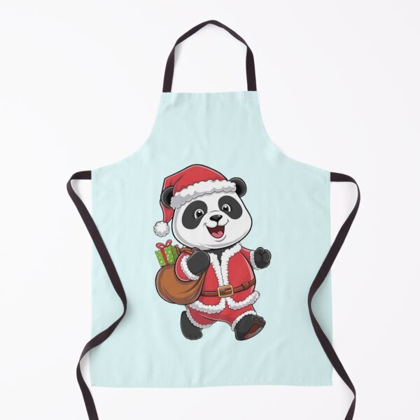 Item preview, Festive Cartoon Panda in Christmas Hat with a Gift Bag designed and sold by PrintBreeze.
