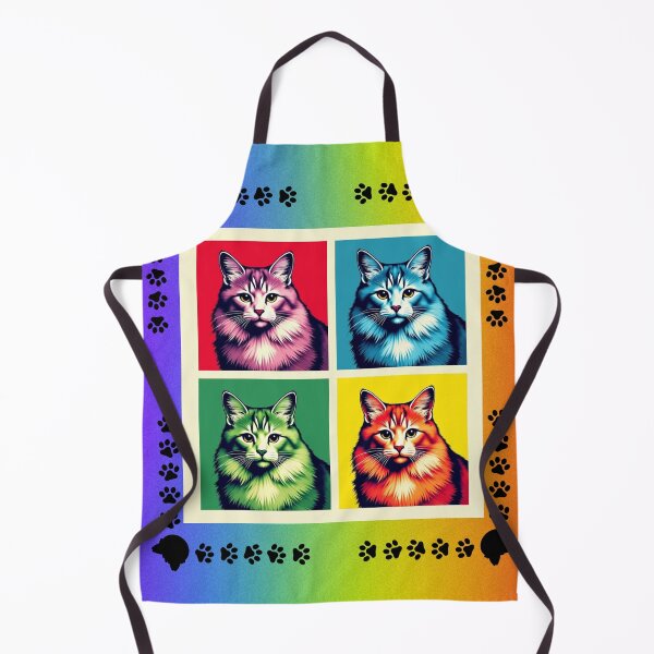 Item preview, Purrfectly Colorful: Angora Cats Art Print Design, T-shirt designed and sold by Shabby Script Archive | Digital Designer .