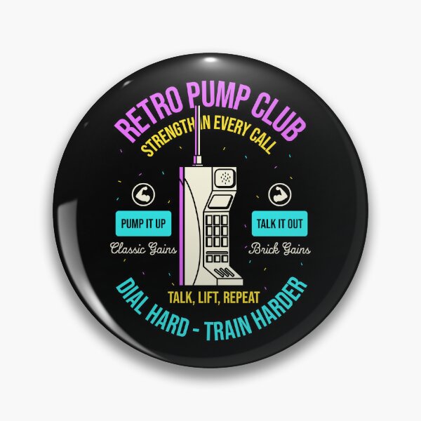 Item preview, Retro Pump Club - Lifting with a 90s Phone Brick designed and sold by sachpica.
