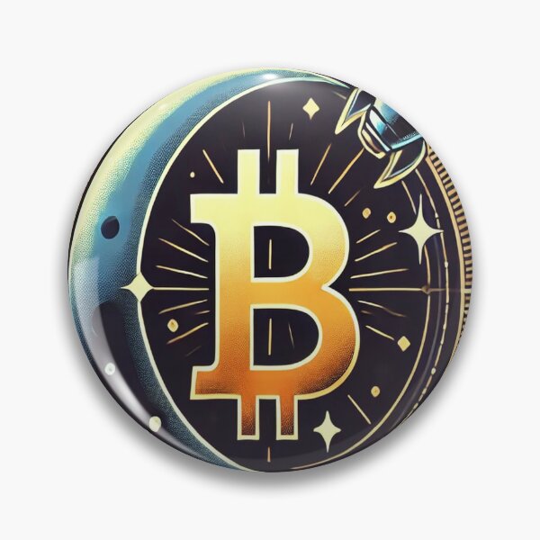 Item preview, Bitcoin Lunar Voyage - Cosmic Crypto Art designed and sold by photoparadise22.