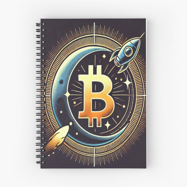 Item preview, Bitcoin Lunar Voyage - Cosmic Crypto Art designed and sold by photoparadise22.