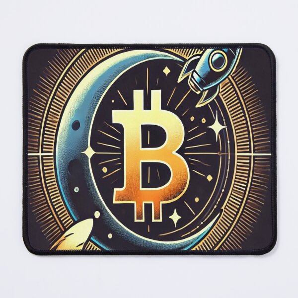 Item preview, Bitcoin Lunar Voyage - Cosmic Crypto Art designed and sold by photoparadise22.