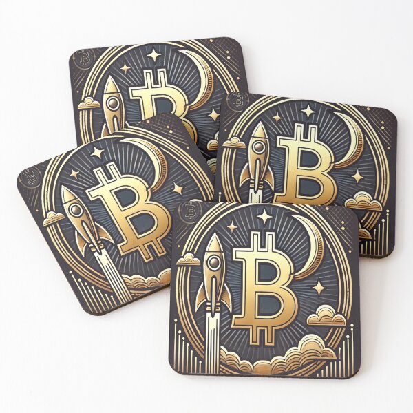 Item preview, Bitcoin Lunar Voyage - Cosmic Crypto Art designed and sold by photoparadise22.