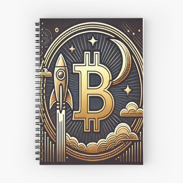 Item preview, Bitcoin Lunar Voyage - Cosmic Crypto Art designed and sold by photoparadise22.