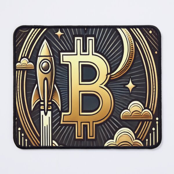 Item preview, Bitcoin Lunar Voyage - Cosmic Crypto Art designed and sold by photoparadise22.