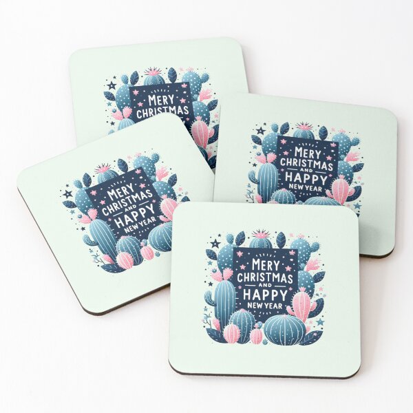 Item preview, Cactus Pink GreenTree Merry Christmas and Happy New Year designed and sold by Nanthanon.
