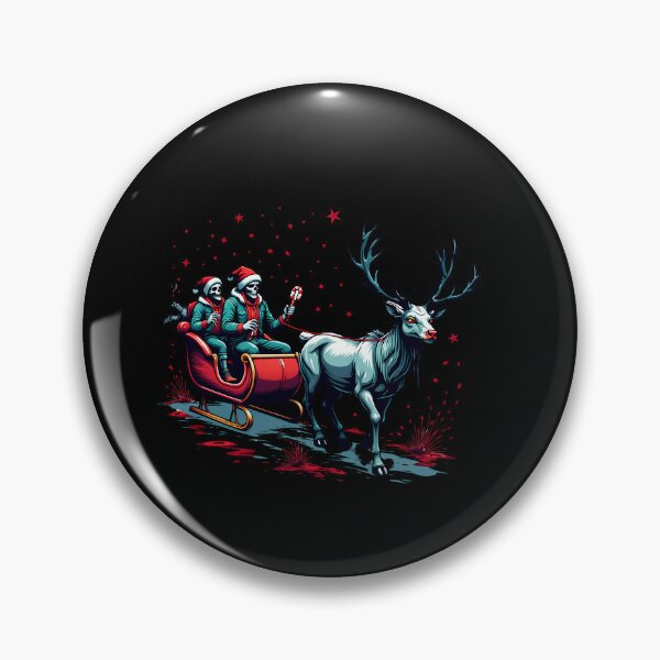 Item preview, Skeletons Riding Zombie Reindeer Sleigh designed and sold by Itsheartshop.