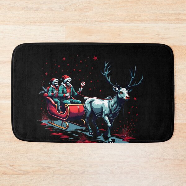 Item preview, Skeletons Riding Zombie Reindeer Sleigh designed and sold by Itsheartshop.