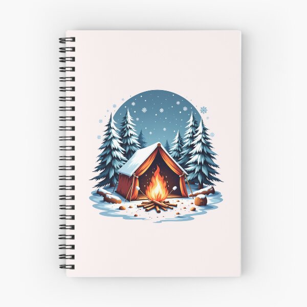 Item preview, Winter Camping with Snowy Trees and Fire designed and sold by Itsheartshop.